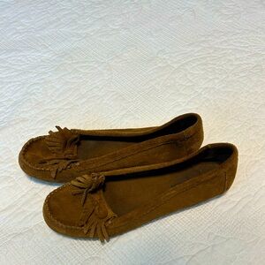 Minnetonka Suede Moccasins fringed